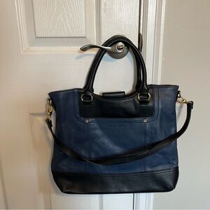 Tignanello  Leather Handbag  Blue and Black